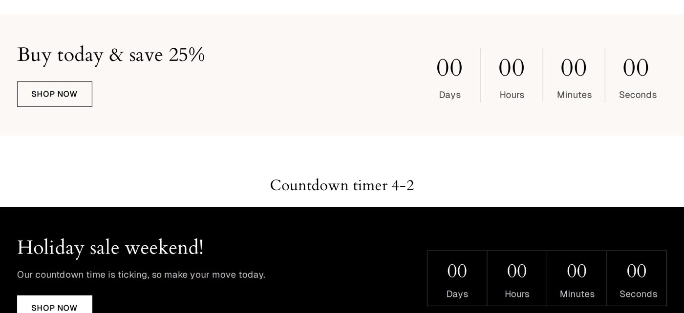 Countdown & promo bars